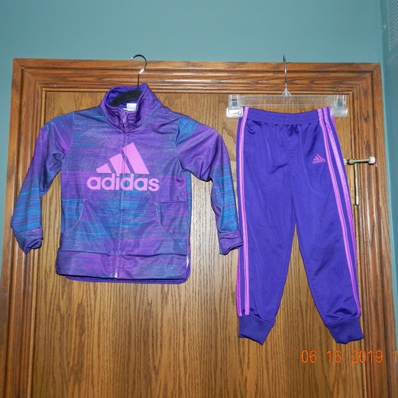 purple adidas sweatsuit